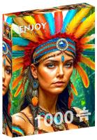 Opakowanie Puzzle 1000 Kobieta w pióropuszu
