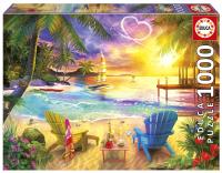 Puzzle 1000 Kocham plażę. Wydawca: Educa. SmakLiter.pl Opakowanie Puzzle 1000 Kocham plażę