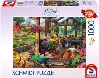 Puzzle 1000 PQ Jeff Haynie Szopa Ogrodowa 113663. Wydawca: Schmidt Spiele Puzzle. SmakLiter.pl Opakowanie Puzzle 1000 PQ Jeff Haynie Szopa Ogrodowa 113663