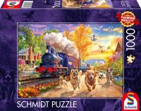 Opakowanie Puzzle 1000 PQ O psach, które ścigają się z koleją 114403