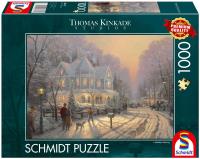 Puzzle 1000 PQ T.Kinkade Świąteczne spotkanie 113668. Wydawca: Schmidt Spiele Puzzle. SmakLiter.pl Opakowanie Puzzle 1000 PQ T.Kinkade Świąteczne spotkanie 113668