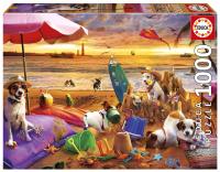 Puzzle 1000 Psy na plaży. Wydawca: Educa. SmakLiter.pl Opakowanie Puzzle 1000 Psy na plaży