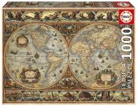 Puzzle 1000 Stara mapa świata. Wydawca: Educa. SmakLiter.pl Opakowanie Puzzle 1000 Stara mapa świata