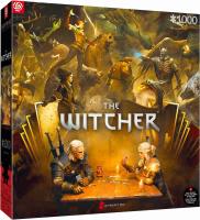 Puzzle 1000 The Witcher (Wiedźmin) Playing Gwent. Wydawca: GOOD LOOT. SmakLiter.pl Opakowanie Puzzle 1000 The Witcher (Wiedźmin) Playing Gwent