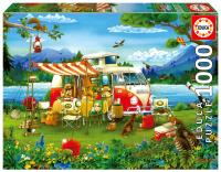 Puzzle 1000 Wakacje z kamperem. Wydawca: Educa. SmakLiter.pl Opakowanie Puzzle 1000 Wakacje z kamperem