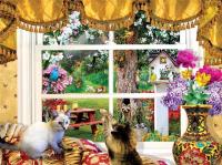 Puzzle 1000 Widok przez okno, Lori Schory. Wydawca: Graf-ika. SmakLiter.pl Opakowanie Puzzle 1000 Widok przez okno, Lori Schory