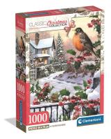 Opakowanie Puzzle 1000 Xmas Coll. Robin And Holly Bushes
