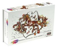 Opakowanie Puzzle 103 drewniane kolorowe Koń