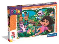Puzzle 104 Maxi Super kolor Dora 25076. Wydawca: Clementoni. SmakLiter.pl Opakowanie Puzzle 104 Maxi Super kolor Dora 25076