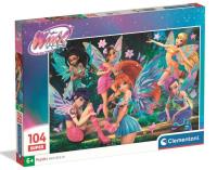 Puzzle 104 Super Winx 25083. Wydawca: Clementoni. SmakLiter.pl Opakowanie Puzzle 104 Super Winx 25083