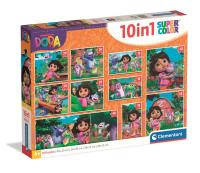 Opakowanie Puzzle 10w1 Super kolor Dora the Explorer 20593