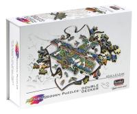 Opakowanie Puzzle 112 drewniane kolorowe Dwupłatowiec