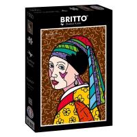 Opakowanie Puzzle 1500 Dziewczyna z perłą, Romero Britto