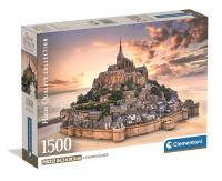 PUZZLE 1500 EL COMPACT  The Mount Saint-Michel Rising. Wydawca: Clementoni. SmakLiter.pl Opakowanie PUZZLE 1500 EL COMPACT  The Mount Saint-Michel Rising