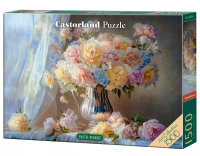 Puzzle 1500 Pastel Peonies CASTOR. Wydawca: Castorland. SmakLiter.pl Opakowanie Puzzle 1500 Pastel Peonies CASTOR