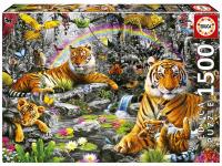 Puzzle 1500 Tygrysy w dżungli 111659. Wydawca: Educa. SmakLiter.pl Opakowanie Puzzle 1500 Tygrysy w dżungli 111659