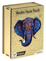 Opakowanie Puzzle 174 drewniane kolorowe Słoń