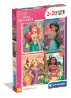 PUZZLE 2 x 20 EL SUPER KOLOR Princess. Wydawca: Clementoni. SmakLiter.pl Opakowanie PUZZLE 2 x 20 EL SUPER KOLOR Princess