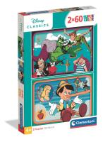 Opakowanie PUZZLE 2 x 60 EL SUPER KOLOR Disney Classic