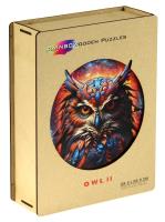 Opakowanie Puzzle 200 drewniane kolorowe Sowa 2