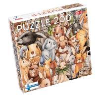 Puzzle 200 el. Króliki. Wydawca: Tactic. SmakLiter.pl Opakowanie Puzzle 200 el. Króliki