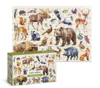 Puzzle 200 Montessori Forest animals. Wydawca: Dodo. SmakLiter.pl Opakowanie Puzzle 200 Montessori Forest animals