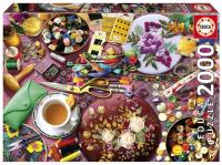 Puzzle 2000 Stół do szycia. Wydawca: Educa. SmakLiter.pl Opakowanie Puzzle 2000 Stół do szycia