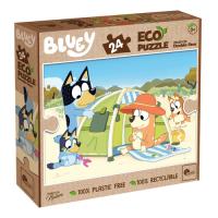 Puzzle 24 Bluey Eko dwustronne. Wydawca: Lisciani. SmakLiter.pl Opakowanie Puzzle 24 Bluey Eko dwustronne