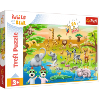 Opakowanie Puzzle 24 maxi Bobaski i Safari TREFL