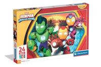 Opakowanie Puzzle 24 Maxi Super kolor Iron Man and His Awesome friends 24829