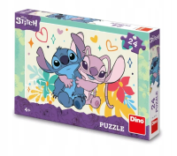 Puzzle 24 Stitch i Angel. Wydawca: Dino Toys. SmakLiter.pl Opakowanie Puzzle 24 Stitch i Angel