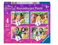 Opakowanie Puzzle 2D 4w1 Disney Księżniczki