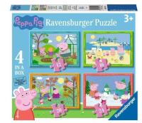 Opakowanie Puzzle 2D 4w1 Świnka Peppa Pory roku