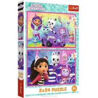 Opakowanie Puzzle 2x24 Zabawy z Gabby TREFL