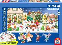 Opakowanie Puzzle 3 x 24 PQ Wesołych Świąt 114362