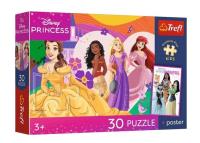 Opakowanie Puzzle 30 Disney Księżniczki + plakat TREFL