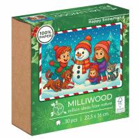 Puzzle 30 elementów Milliwood Wesoły Bałwanek. Wydawca: ALEXANDER GRY. SmakLiter.pl Opakowanie Puzzle 30 elementów Milliwood Wesoły Bałwanek