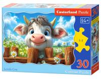 Puzzle 30 Lovely Cow CASTOR. Wydawca: Castorland. SmakLiter.pl Opakowanie Puzzle 30 Lovely Cow CASTOR
