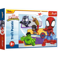 Puzzle 30 Odważny Spider-Man TREFL. Wydawca: Trefl. SmakLiter.pl Opakowanie Puzzle 30 Odważny Spider-Man TREFL