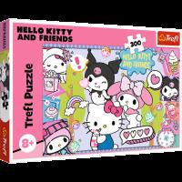 Puzzle 300 Szalone Trio Hello Kitty 23039. Wydawca: Trefl PAP. SmakLiter.pl Opakowanie Puzzle 300 Szalone Trio Hello Kitty 23039