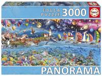 Puzzle 3000 Życie panorama. Wydawca: Educa. SmakLiter.pl Opakowanie Puzzle 3000 Życie panorama