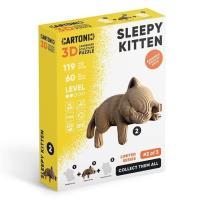 Opakowanie Puzzle 3D z kartonu Śpiący kotek