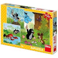 Puzzle 3w1 Krecik i spodenki 3x55el. Wydawca: Dino Toys. SmakLiter.pl Opakowanie Puzzle 3w1 Krecik i spodenki 3x55el