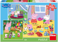Puzzle 3x55 Świnka Peppa Na wakacjach. Wydawca: Dino Toys. SmakLiter.pl Opakowanie Puzzle 3x55 Świnka Peppa Na wakacjach