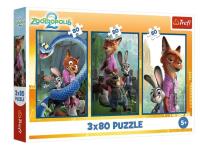 Opakowanie Puzzle 3x80 Zwierzakowe śledztwo TREFL