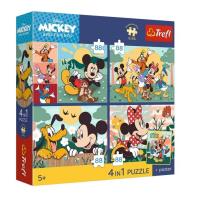 Opakowanie Puzzle 4w1 Mickey and Friends + plakat TREFL