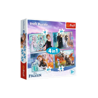 Opakowanie Puzzle 4w1 Niezwykły świat Frozen TREFL