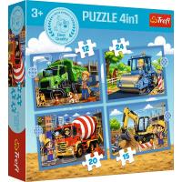 Opakowanie Puzzle 4w1 Pracowite popołudnie TREFL