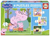 Opakowanie Puzzle 4w1 Świnka Peppa 113785