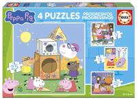 Opakowanie Puzzle 4w1 Świnka Peppa 113786